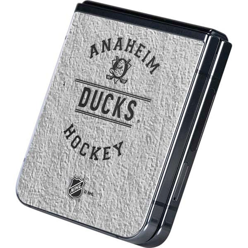 NHL Anaheim Ducks Black Text Galaxy Z Flip5 5G Skin